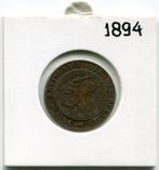 2½ cent 1894 Koningin Wilhelmina (schaars), Postzegels en Munten, Munten | Nederland, Ophalen of Verzenden, Koningin Wilhelmina