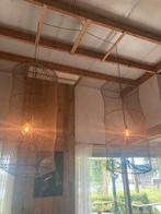 Twee grote hanglampen gemaakt van visnetten uit India, Ophalen, Gebruikt, Overige materialen, Minder dan 50 cm