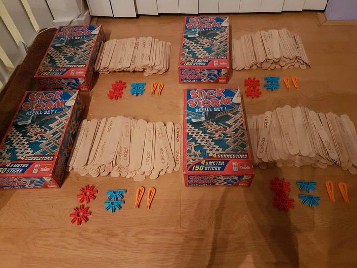 Stick Storm Navulsets (4 sets), Kinderen en Baby's, Speelgoed | Educatief en Creatief, Zo goed als nieuw, Bouwen, Ontdekken, Ophalen of Verzenden