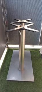 Tafelonderstel chroom zwaar, horecamerk, blad kan erbij, Tuin en Terras, Tuintafels, Ophalen, Zo goed als nieuw, Rechthoekig, Metaal