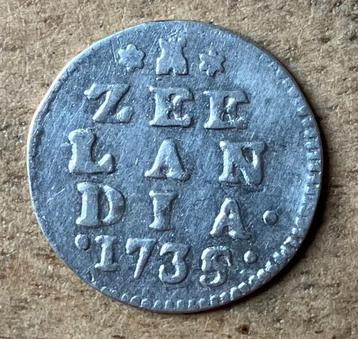 Dubbele Wapenstuiver Zeeland 1735 beschikbaar voor biedingen