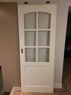 Mdf deuren met geslepen glas 830 x 2115 mm, Gebruikt, 80 tot 100 cm, Binnendeur, Ophalen of Verzenden