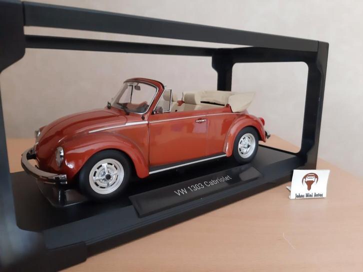 Volkswagen Kever 1303 Cabrio 1976 Brasil Brown Metall 1:18, Hobby en Vrije tijd, Modelauto's | 1:18, Nieuw, Auto, Norev, Ophalen of Verzenden