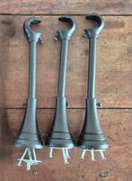 3x Gordijnroede steun uitschuifbaar zwart 11 - 22 cm, Ophalen of Verzenden, Nieuw, Zwart, Minder dan 100 cm