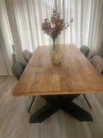 Mango houten eettafel met zwarte poot - 200x100cm, Huis en Inrichting, Tafels | Eettafels, Ophalen, Gebruikt, 100 tot 150 cm, 200 cm of meer