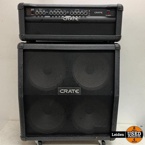 Crate Gt 1200 H Head Versterker + Cabinet G412 Sl 4 X12 Spea, Auto diversen, Autospeakers, Gebruikt