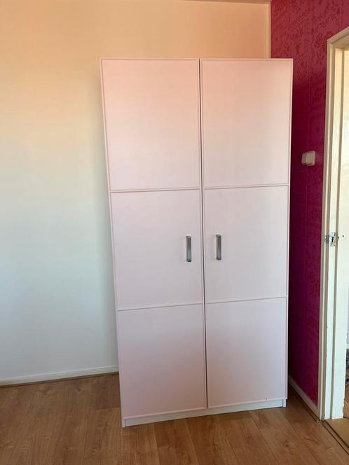 Ikea PAX kast 100cm br, 201 hoog, 58 diep zacht rose deuren, Huis en Inrichting, Kasten | Kledingkasten, Zo goed als nieuw, 200 cm of meer