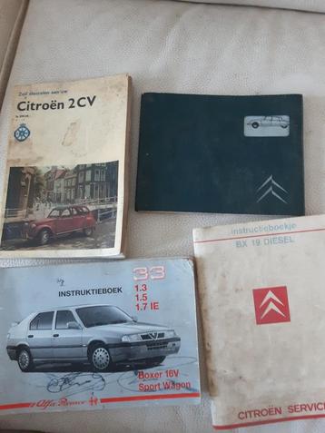 Citroën 2CV, BX d en DS Werkplaats/Instructie boekjes 
