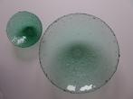 Glazen druppelschaal druppel schaal fruitschaal glas groen, Huis en Inrichting, Woonaccessoires | Schalen en Manden, Ophalen of Verzenden