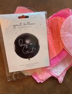 Grote ballon gender reveal Girl roze + slinger, Versiering, Ophalen of Verzenden, Zo goed als nieuw, Geboorte of Huwelijk