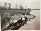 Foto 1921  Twee dames roeiboot Rivier Engeland, Ophalen of Verzenden, Engeland