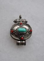 Hanger Kettinghanger Tibetaanse Nepal Gebed Box 3,3 cm, Ophalen of Verzenden, Gebruikt, Zilver, Overige materialen