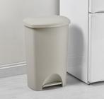 Prachtige Beige Pedaalemmer 50L, Kunststof, Met pedaal, 50 tot 75 cm, Nieuw