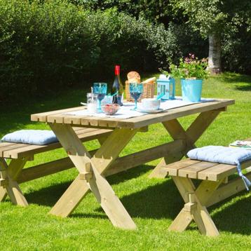 Picknick-tuinset - vuren geimpregneerd- 177cm beschikbaar voor biedingen