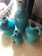 Aqua potjes set, Blauw, Ophalen of Verzenden, Minder dan 50 cm, Glas