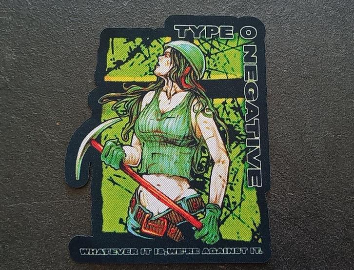 Type O Negative  mooie whatever it is shaped patch t31, Verzamelen, Muziek, Artiesten en Beroemdheden, Nieuw, Kleding, Verzenden