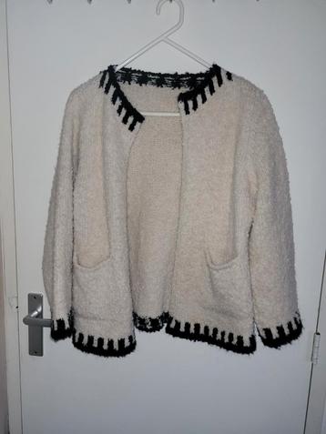 Leuk vestje beige/zwart maat L beschikbaar voor biedingen