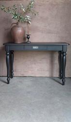Mooi mat zwart sidetable side table met lade haltafel buro !, Huis en Inrichting, Tafels | Sidetables, Ophalen, 100 tot 150 cm