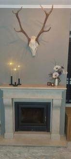 Inbouwhaard inzethaard houtkachel met schouw Barbas 6.5 kw, Ophalen, Zo goed als nieuw, Inbouwhaard, Houthaard