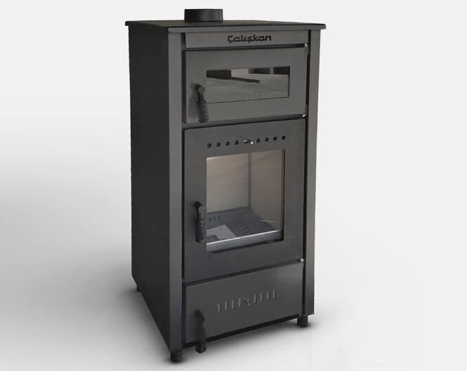 Stalen Houtkachel met oven | ÇALIŞKAN Model 302 (7kw, Huis en Inrichting, Kachels, Nieuw, Vrijstaand, Houtkachel, Hout, Ophalen of Verzenden