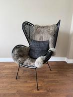 HK Living Egg Chair Rotan Zwart, Ophalen, Zwart, Riet of Rotan, Zo goed als nieuw
