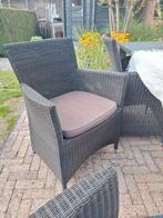 Wicker tuinstoelen zwart/bruin, Tuin en Terras, Tuinstoelen, Ophalen, Gebruikt, Kunststof