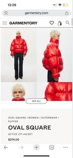 Oval Square rode donsjas - Zo goed als nieuw!, Kleding | Dames, Jassen | Winter, Ophalen of Verzenden, Zo goed als nieuw, Rood