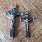 2 antieke kruisjes, zie foto's, Antiek en Kunst, Antiek | Religie, Ophalen of Verzenden