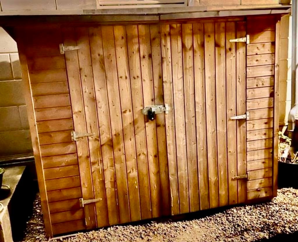 Fietsenstalling voor 2 fietsen, Tuin en Terras, Tuinhuizen, Schuur, Zo goed als nieuw, Zonder ramen, Ophalen