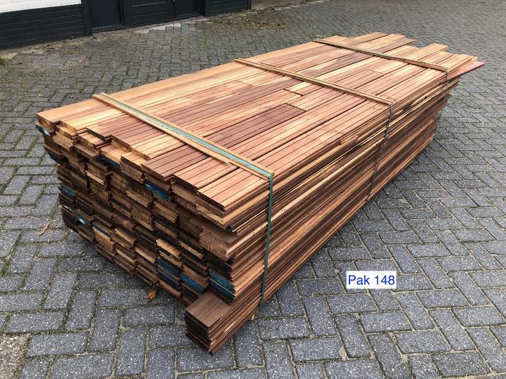 Partijen Padouk terrasplanken vlonderplanken buitenparket, Tuin en Terras, Terrasdelen en Vlonders, Nieuw, Hout, Ophalen