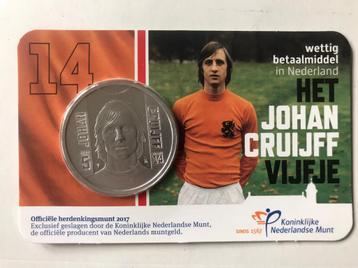 Johan Cruijff vijfje coincard in perfecte staat beschikbaar voor biedingen