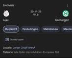 KAART GEZOCHT F SIDE AJAX GRONINGEN, Tickets en Kaartjes, Eén persoon, April