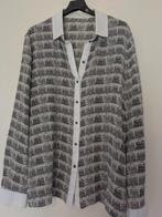 Marc Cain Zijden Blouse - Handtassen Print, Maat 38/40 (M), Marc Cain, Beige, Ophalen of Verzenden