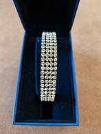 Te Koop mooie Swarovski kristal leren armband, Ophalen of Verzenden, Zo goed als nieuw, Leer