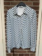 Vanilia blouse wit met blauwe stippen M, Kleding | Dames, Blouses en Tunieken, Ophalen of Verzenden, Zo goed als nieuw, Maat 38/40 (M)