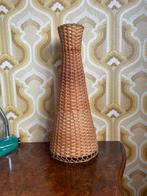 Vintage rieten lampenkapje, Ophalen of Verzenden, Bruin, 25 tot 50 cm, Vintage