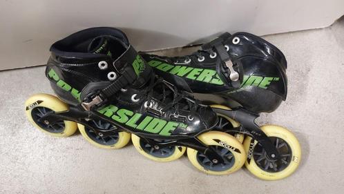 Powerslide Carbon Skeelers C6 4X 110 wielen  46 / 45, Sport en Fitness, Skeelers, Gebruikt, Inline skates 4 wielen, Powerslide