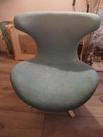 turquoise/blauwe draaistoel, Huis en Inrichting, Fauteuils, Ophalen, Gebruikt, 50 tot 75 cm