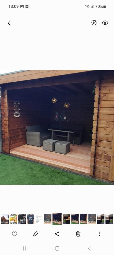 Overkapping met berging!, Tuin en Terras, Overkappingen, Zo goed als nieuw, Veranda, Ophalen
