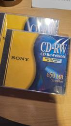 2 nieuwe Sony CD-RW, Verzenden, Herschrijfbaar, Cd, Nieuw