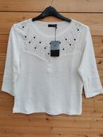 ZARA top met kant en parels mt. M, Maat 38/40 (M), Verzenden, Nieuw, Wit