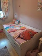 Kinder bed bank met grote opberglades en nachttafel, Kinderen en Baby's, Kinderkamer | Bedden, Ophalen, 85 tot 100 cm, Gebruikt
