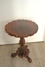 Bijzettafeltje Plantentafel Snijwerk Hand vervaardigd, Ophalen, Rond, Minder dan 55 cm