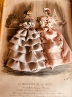 Mooie oude schilderije met echt geklede dames, Ophalen of Verzenden