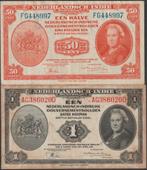 Nederlands Indië set van 2 biljetten 1943 gebruikt (nr 81), Verzenden, Zuidoost-Azië, Setje