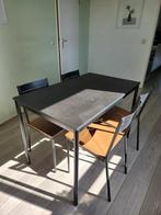Table + 4 chairs, Ophalen, Gebruikt, 4 tot 6 stoelen