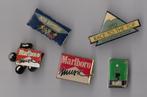 Tabak pins Marlboro Peter Stuyvesant Philip Morris, Verzamelen, Speldjes, Pins en Buttons, Gebruikt, Niet vindbaar, Niet vindbaar