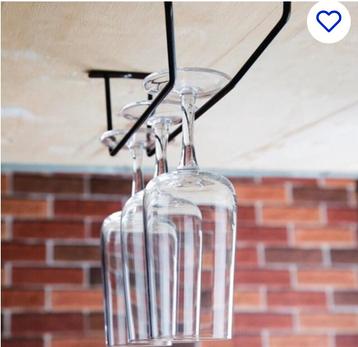 Nieuwe wijnglazenhouders 4x zwart  beschikbaar voor biedingen