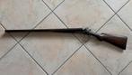 Antiek vrijgesteld dubbelloops jachtgeweer met damast lopen, Ophalen of Verzenden, Gebruikt