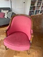 Mooie antieke stoel / fauteuil bekleed met Laura Ashley stof, Gebruikt, Ophalen of Verzenden, Rood, Eén